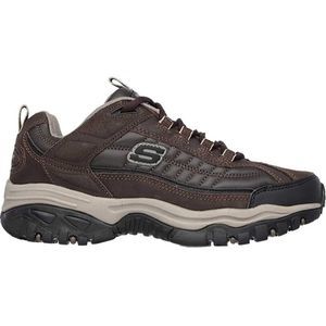 Skechers Sport Men's Energy Downforce Lace-Up Brown Leather Sneakers size 10